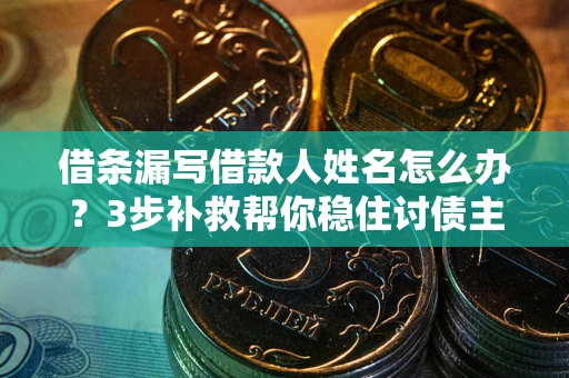 北京借条漏写借款人姓名怎么办？3步补救帮你稳住讨债主动权