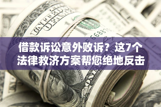 北京借款诉讼意外败诉？这7个法律救济方案帮您绝地反击！