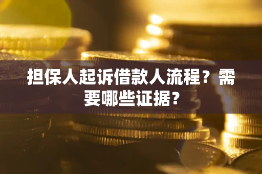 北京担保人起诉借款人流程?需要哪些证据? 北京担保人起诉借款人流程?需要哪些证据?