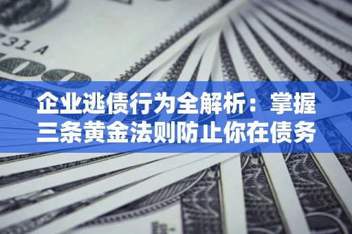 北京企业逃债行为全解析：掌握三条黄金法则防止你在债务乱局中“踩雷”